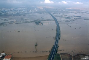 Autoroute A9 inondé